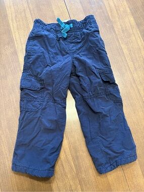 Kids fleece lined Navy Cargo Pants